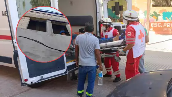Maestro de construcción cae de varios metros y resulta lesionado Maestro de construcción cae de varios metros y resulta lesionado