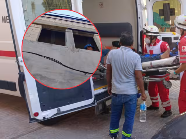 Maestro de construcción cae de varios metros y resulta lesionado