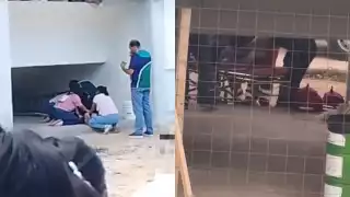 Alumno de Conalep en Cancún termina hospitalizado tras caer de un segundo piso