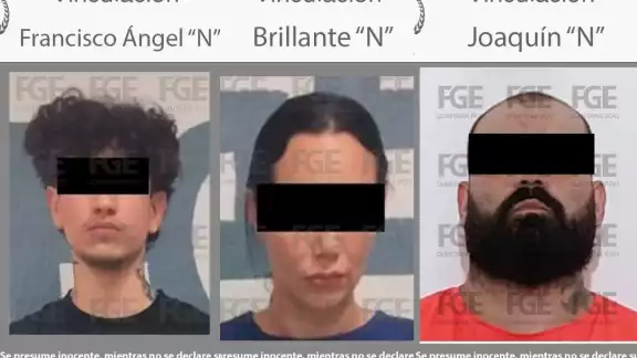 Los detenidos fueron identificados como Francisco Ángel “N”, Joaquín “N” y Brillante “N”,