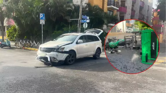 Testigos en la zona dieron aviso a las autoridades, por lo que elementos de Tránsito Municipal acudieron al sitio para atender el incidente Testigos en la zona dieron aviso a las autoridades, por lo que elementos de Tránsito Municipal acudieron al sitio para atender el incidente