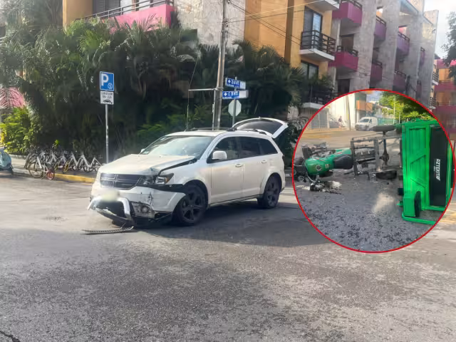 Testigos en la zona dieron aviso a las autoridades, por lo que elementos de Tránsito Municipal acudieron al sitio para atender el incidente