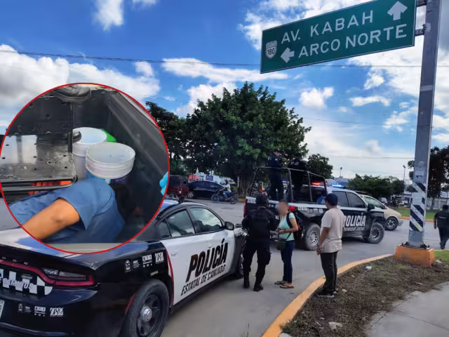 Fue en la avenida Kabah donde el hombre perdió el control y colisionó contra un vehículo particular