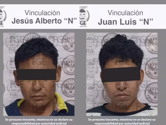 Los detenidos fueron identificados como Jesús Alberto “N” y Juan Luis “N”