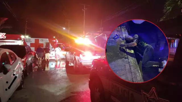 El hombre fue golpeado, amarrado y dejado sobre una banqueta