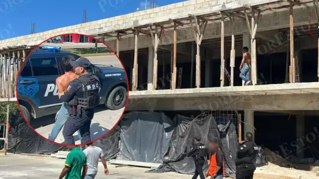 El asaltante corrió hasta una obra negra, en donde amenazó a los vecinos con un bloque de concreto