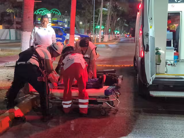 Motociclista resulta lesionado tras fuerte choque en la avenida Periférica Norte