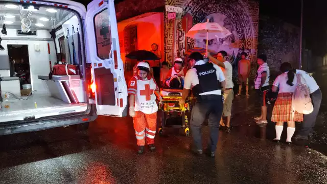 El accidente fue a causa de la lluvia