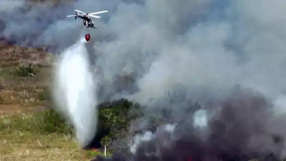 Operativo para terminar con el incendio en Sisal