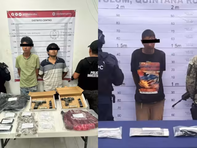 Los detenidos fueron identificados como Rubén “N”, Jafet Nicolás “N” y Jorge Miguel “N”