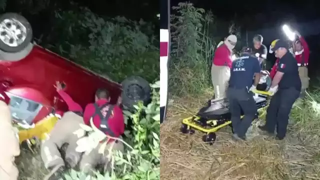 El conductor fue trasladado al hospital comunitario de Bacalar para recibir tratamiento médico