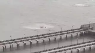 Así fue la caída del helicóptero en el río Hudson de NY; los videos son impactantes