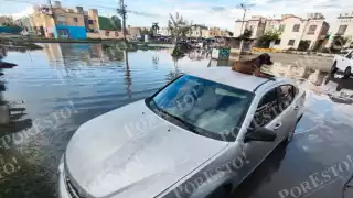 Lluvias “ligeras" inundan calles de Cancún; banquetas quedaron bajo el agua