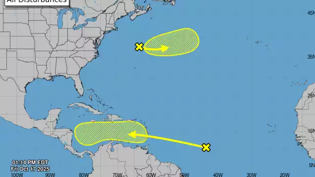 Conagua y el SMN mantienen bajo vigilancia dos zonas de baja presión en el Atlántico.