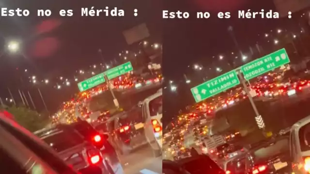 VIDEO: Tráfico "asusta" a Mérida; exhiben calles a vuelta de rueda