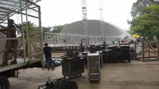 Preparan la Concha Acústica para la visita de Claudia Sheinbaum a Campeche 