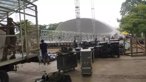 En la Concha Acústica de Campeche ya se preparan los detalles para la visita de la presidenta Claudia Sheinbaum este sábado 20 de septiembre. En la Concha Acústica de Campeche ya se preparan los detalles para la visita de la presidenta Claudia Sheinbaum este sábado 20 de septiembre.