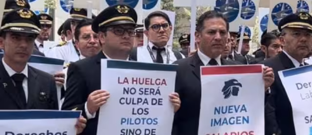 Pilotos de ASPA de la delegación Aeromexico preparan huelga para el 1 octubre 2024