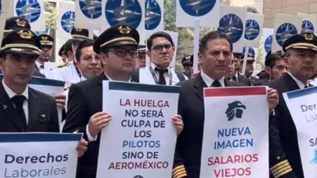 Pilotos de ASPA de la delegación Aeromexico preparan huelga para el 1 octubre 2024