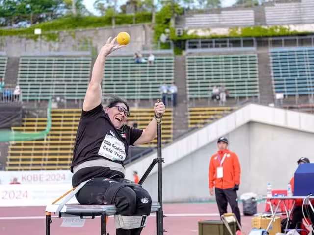 Gilda posee la marca mundial de lanzamiento de bala, que impuso en Japón, al conseguir 8.23 metros.