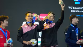 Osmar Olvera y Juan Celaya conquistan el primer oro para México desde el trampolín de 3 metros