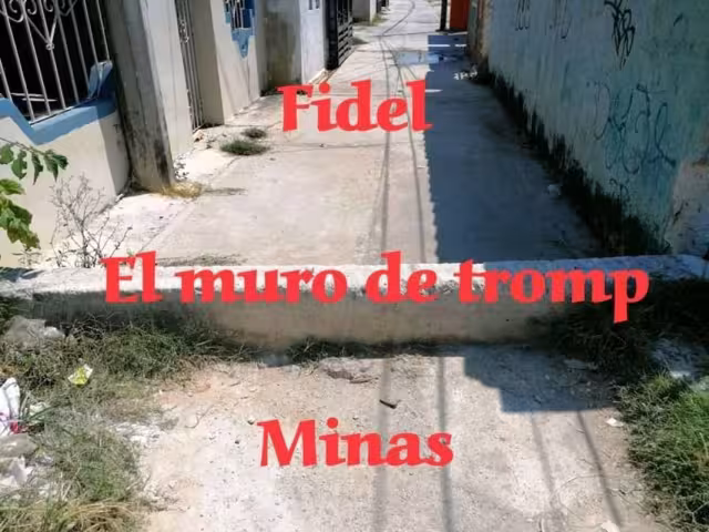 Una imagen viral muestra un pequeño muro entre las colonias Fidel Velázquez y Minas, en Campeche.