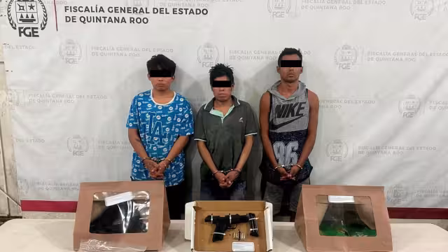 Detienen a tres integrantes de un grupo delictivo en Cancún