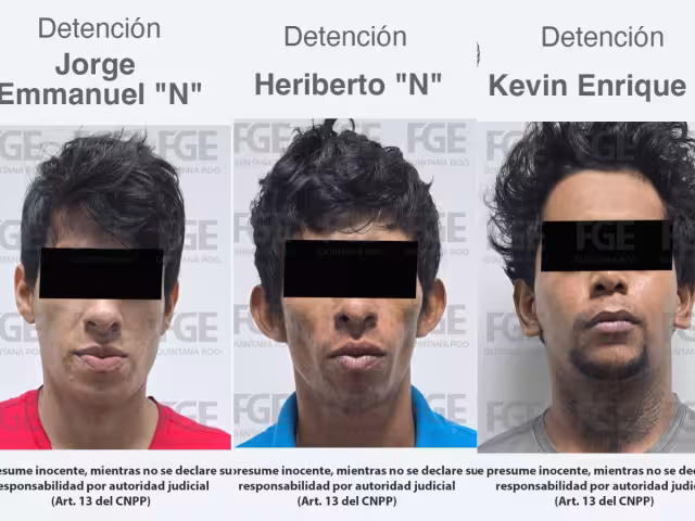 Los detenidos fueron identificados como Kevin Enrique “N”, Jorge Emmanuel “N”, Heriberto “N” y un menor de edad