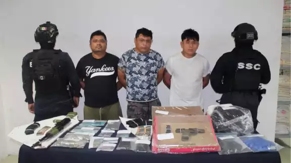 La detención de los tres hombres se llevó a cabo en la colonia Marites La detención de los tres hombres se llevó a cabo en la colonia Marites