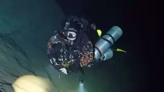 "Una verdadera locura bucear ahí": Logran histórico descenso en el cenote más profundo de Yucatán   