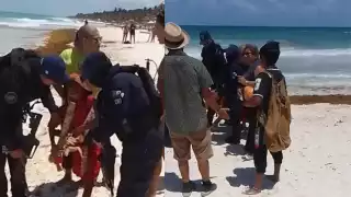 Suspenden a policías que detuvieron al niño vendedor de artesanías en playa de Tulum 
