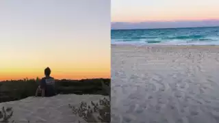 Para acceder a esta playa, se debe ingresar entre un camino en medio de la vegetación
