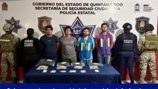 Detienen a cuatro hombres por presuntos delitos contra la salud en Cancún