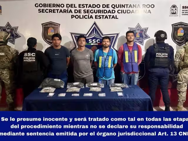 los detenidos fueron puestos a disposición de la Fiscalía Especializada en Combate al Delito de Narcomenudeo