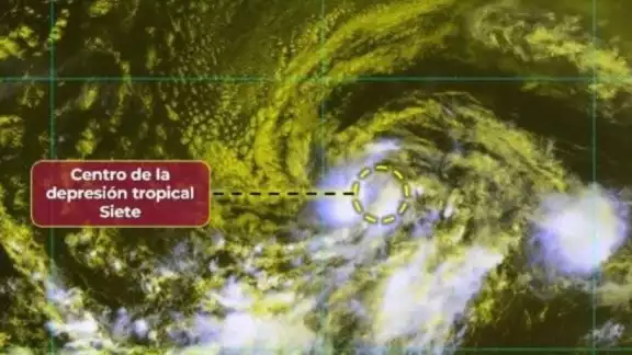 La Depresión Tropical Siete aún está lejos de México La Depresión Tropical Siete aún está lejos de México