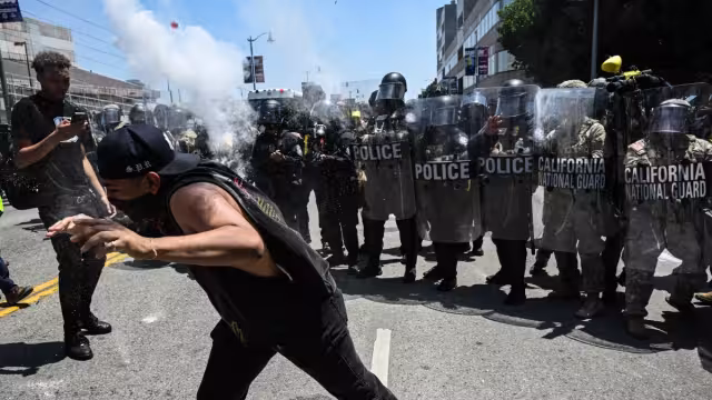 Van cinco días de protestas luego de las redadas contra inmigrantes en Los Angeles.