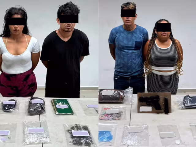 Los detenidos fueron identificados como Josué “N”, Nohemí Kaori “N”, Maryuri “N” y Michael “N”