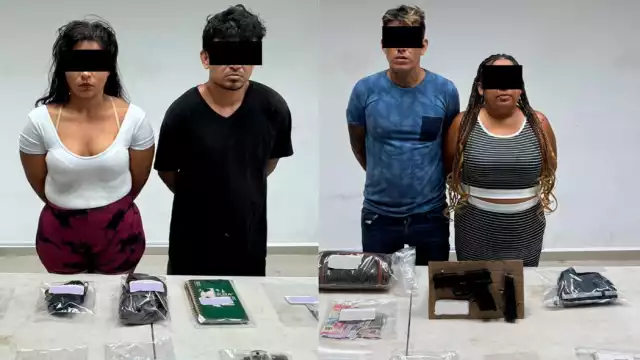 Los detenidos fueron identificados como Josué “N”, Nohemí Kaori “N”, Maryuri “N” y Michael “N”