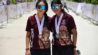 Campeche brilla en el triatlón nacional 2025: Valeria Canizales y Alana Pizaña ganan plata y bronce   