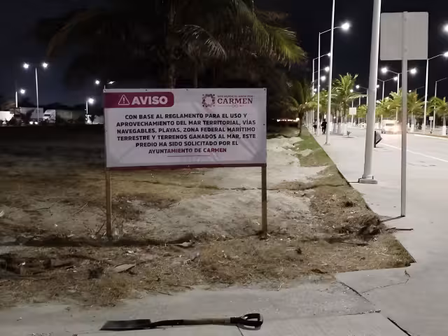 El Ayuntamiento de Carmen solicitará la revocación de concesión al predio de 500 metros cuadrados recuperado en el Malecón Costero