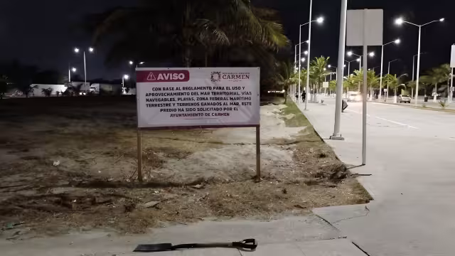 El Ayuntamiento de Carmen solicitará la revocación de concesión al predio de 500 metros cuadrados recuperado en el Malecón Costero