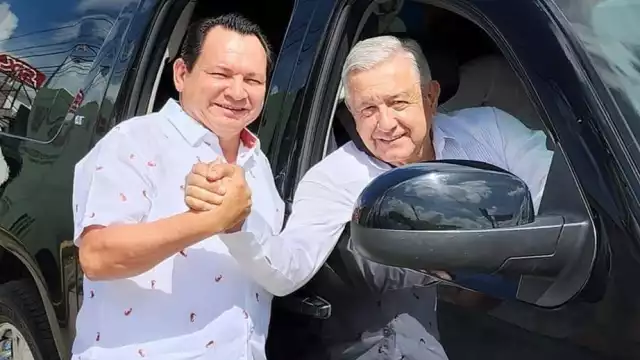 Joaquín Díaz Mena y Andrés Manuel López Obrador