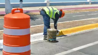 Regresan líneas blancas al Malecón de Campeche tras reclamos ciudadanos