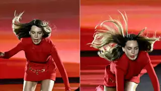 ¿Christian Nodal se burló del accidente de Belinda en pasarela de moda?