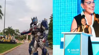 Ni la justicia puede contra 'Optimus Prime'; sancionan a policía que lo echó de un parque de Mérida