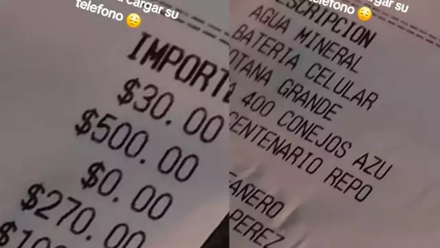 Por cargar su celular en un restaurante le cobra cuenta excesiva