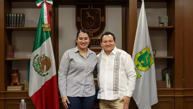 El gobernador Díaz Mena se reunió con la alcalde de Umán, Kenia Walldina