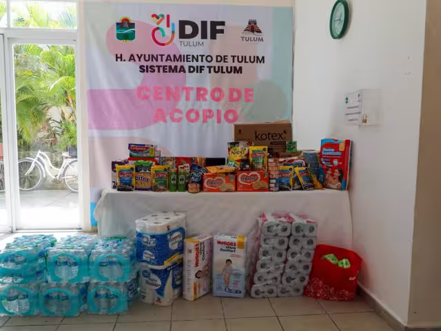 Los artículos se recibieron en las oficinas del DIF de Tulum.