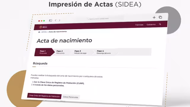 Así puedes obtener tu acta de nacimiento certificad con tu CURP en formato PDF
