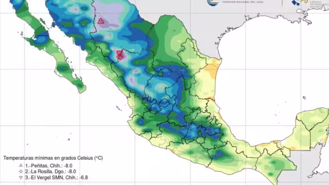 Frente Frío 7 va a causar estragos en 16 estados con temperaturas de -10 a 5 grados